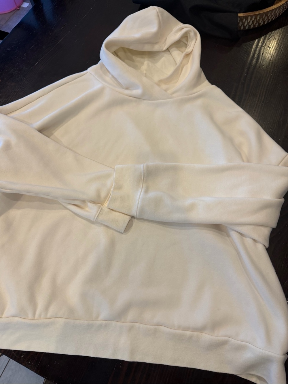 Fabletics womens Cream white Hoodie Sweatshirt XL